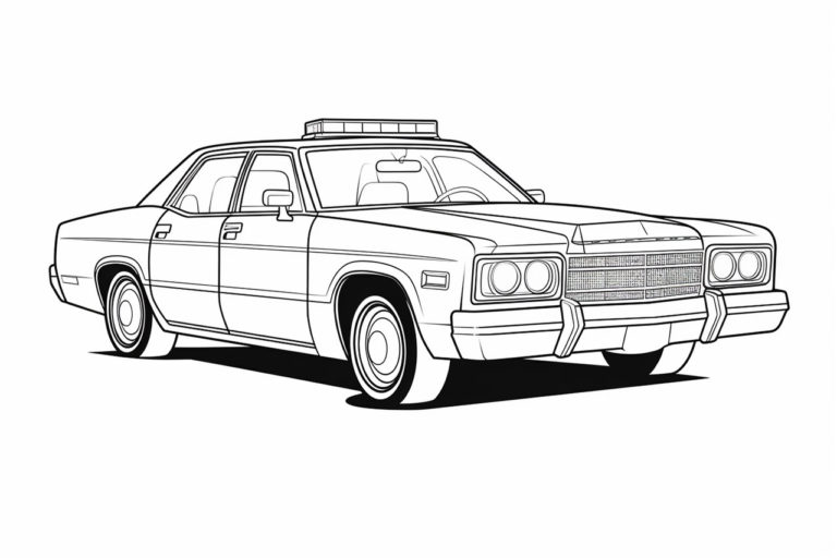 How to draw a police car