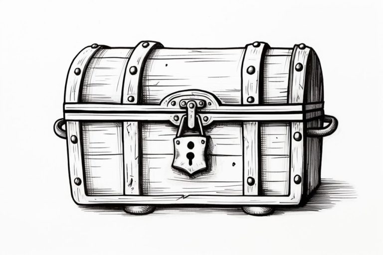 how to draw a treasure chest