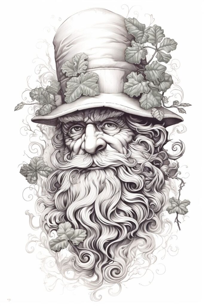 drawing of a leprechaun