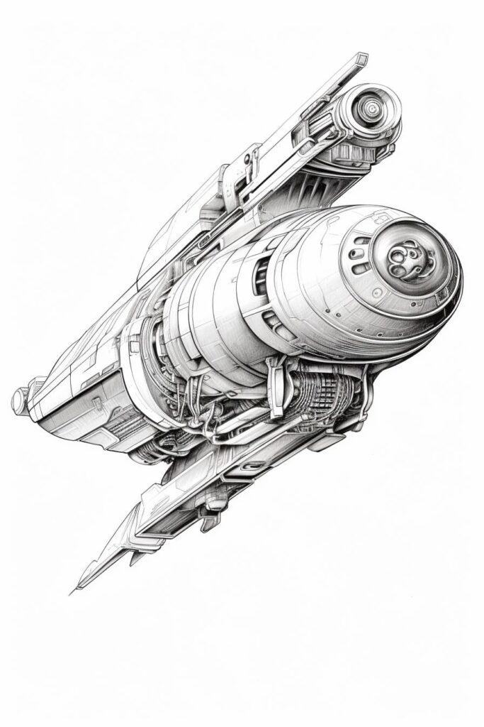 spaceship drawing