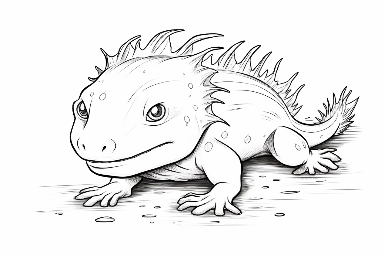 how to draw an axolotl