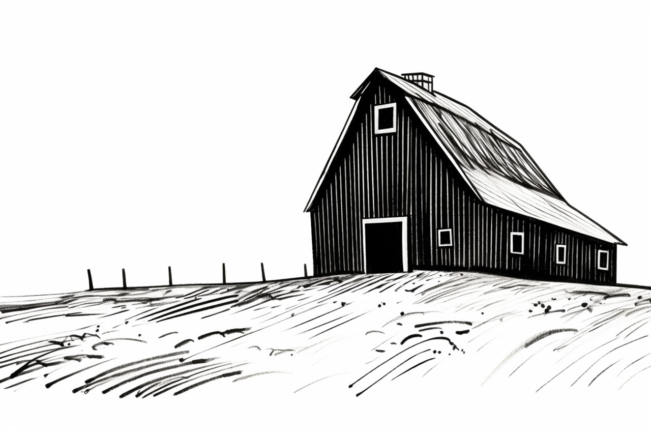 How to draw a barn