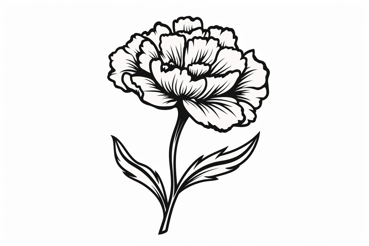 How to Draw a Carnation - Yonderoo