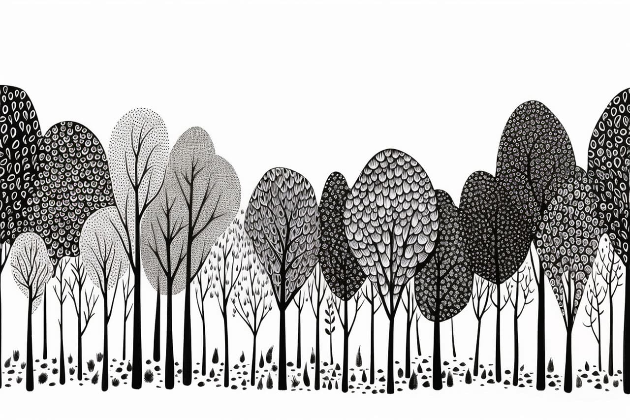 How to draw a forest