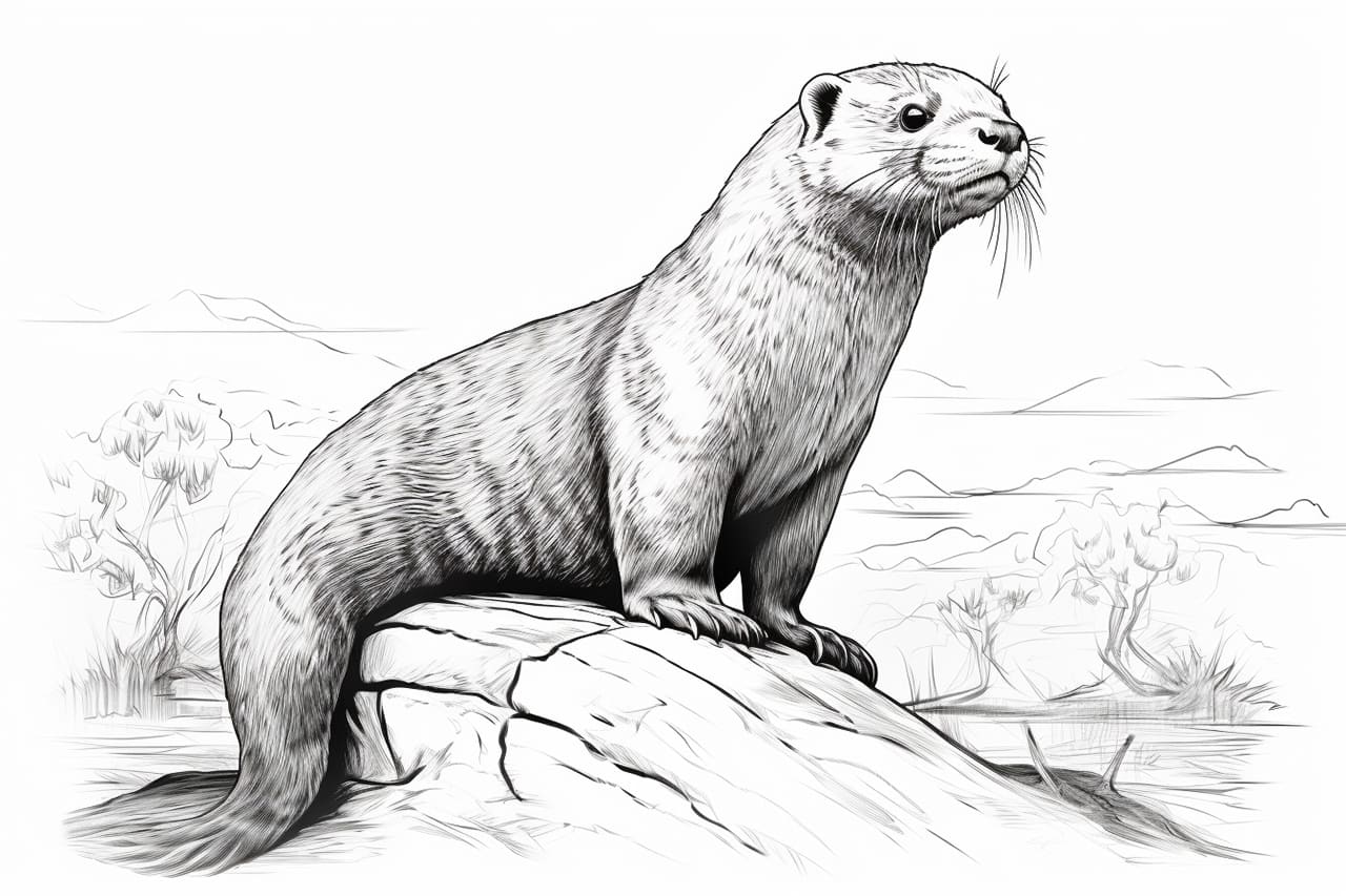 How to draw an otter