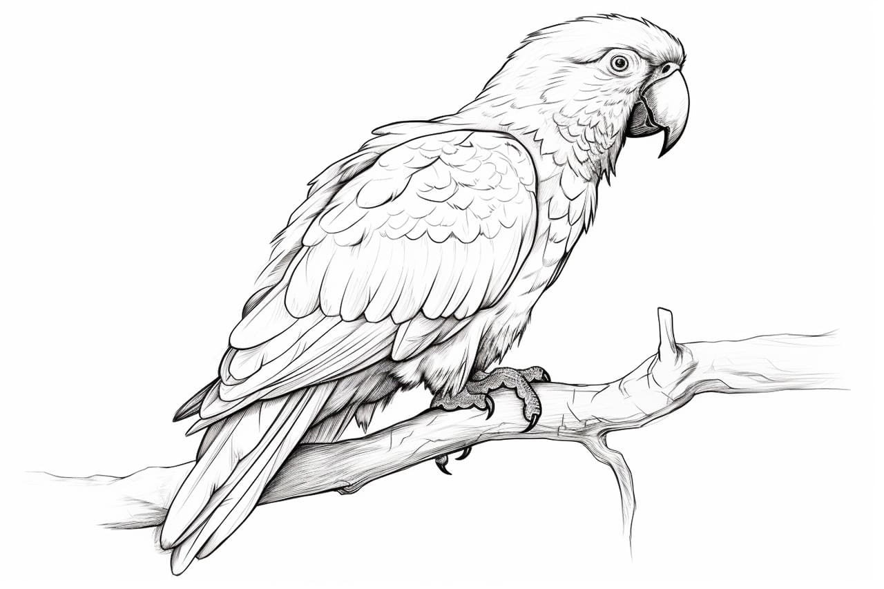 How to draw a parrot