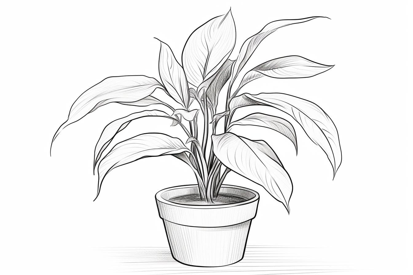 How to draw a plant