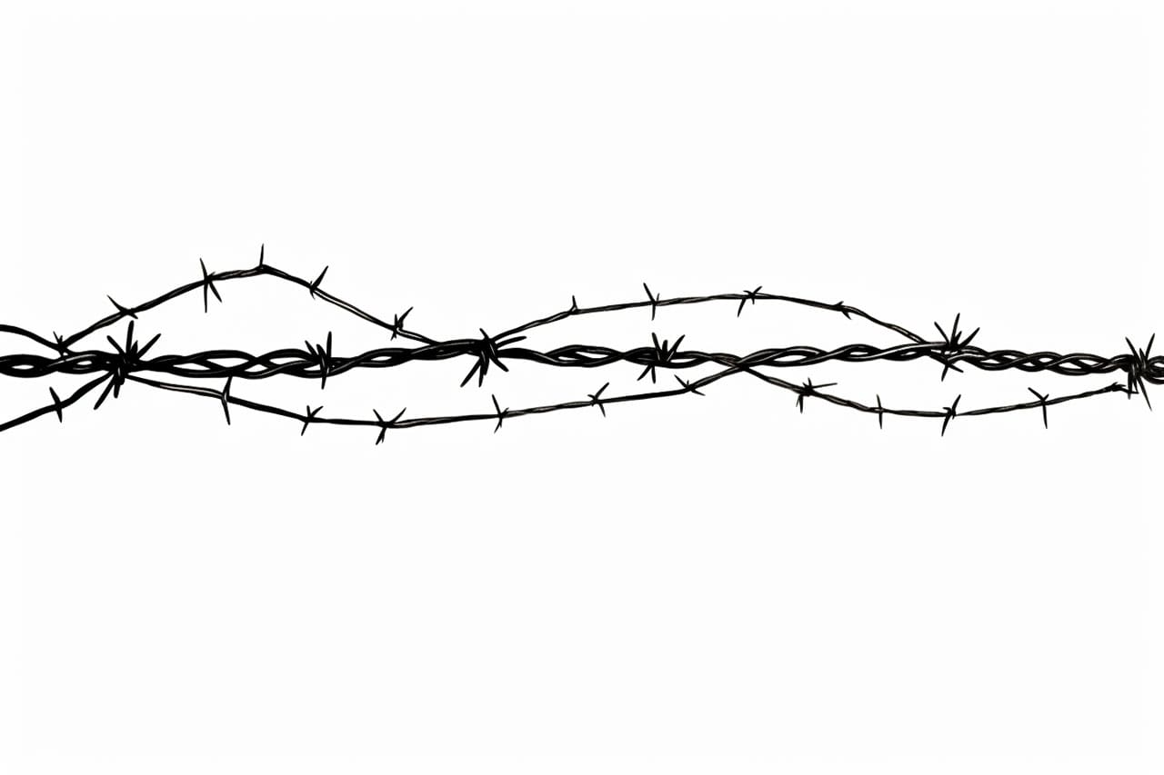 How to draw prison barb wire