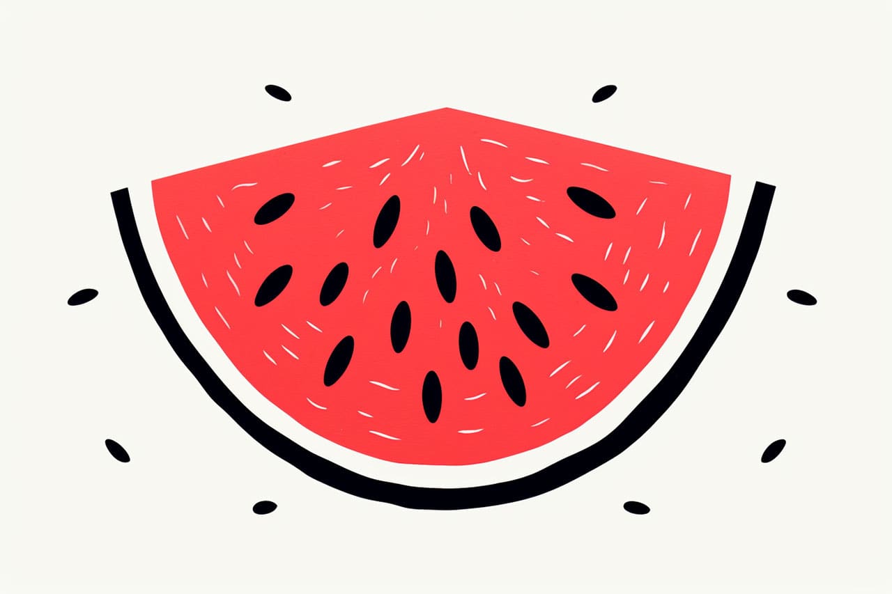 How to draw a watermelon