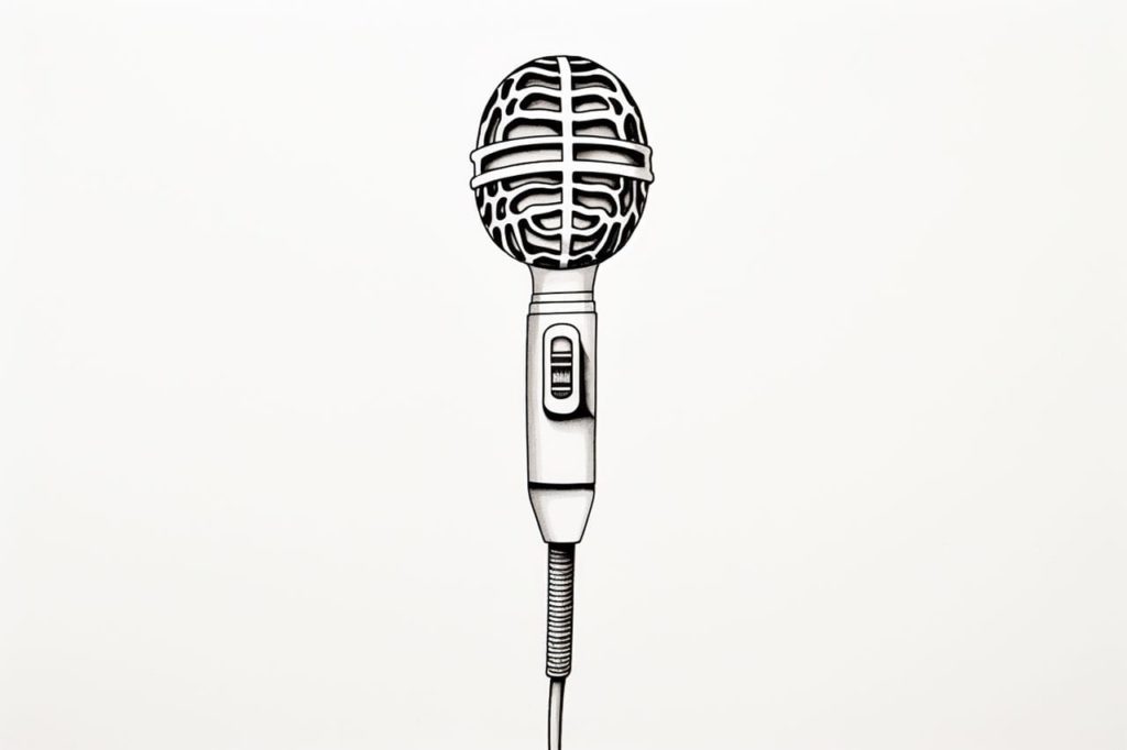 microphone drawing