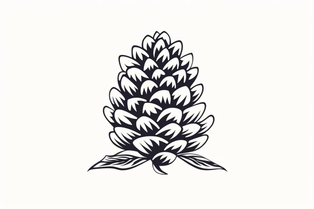 pinecone drawing