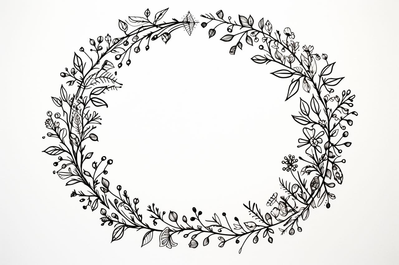 How to Draw a Wreath - Yonderoo