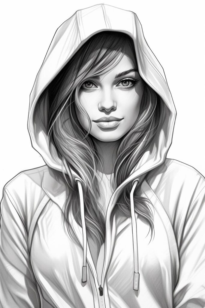 girl in a hoodie