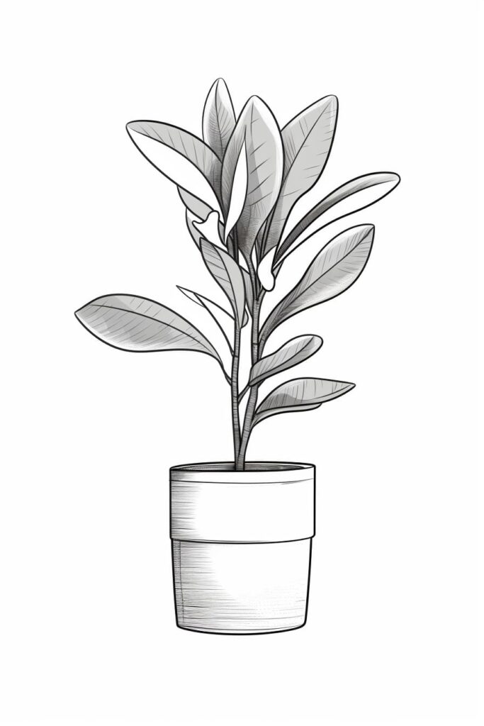 sketch of a plant