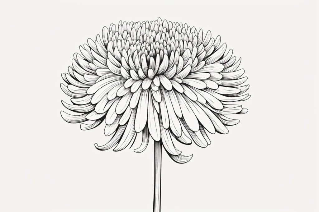 close up of a Chrysanthemum