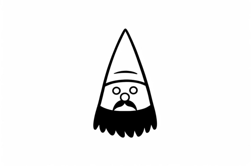 minimal simple gnome drawing