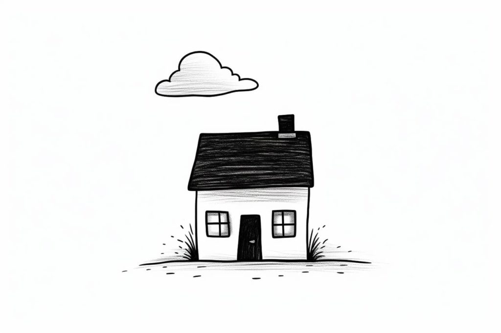 a little tiny house doodle