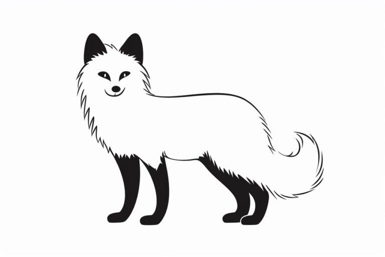 How to draw an Arctic Fox