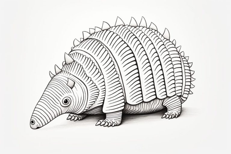 how to draw an armadillo