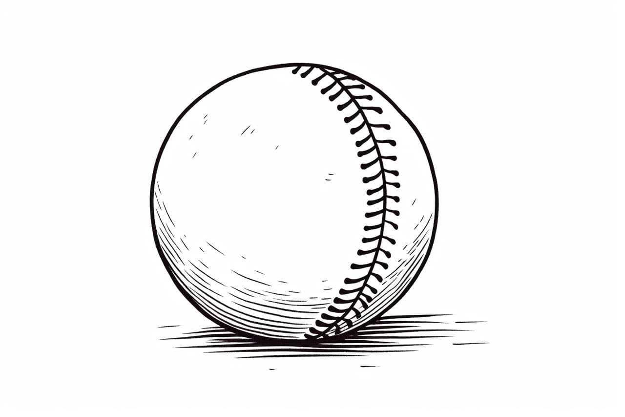 How to draw a baseball