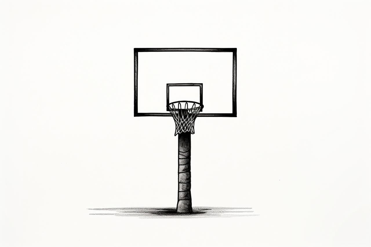 How to draw a basketball hoop