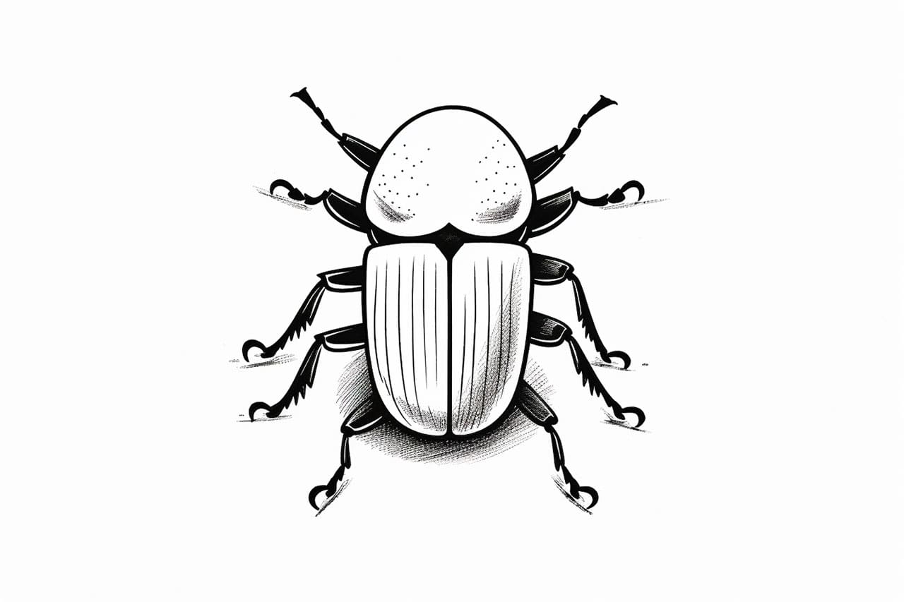 how to draw a beetle