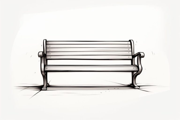 How To Draw A Bench Yonderoo 8579