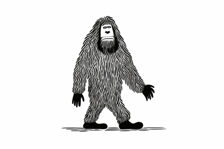how to draw bigfoot