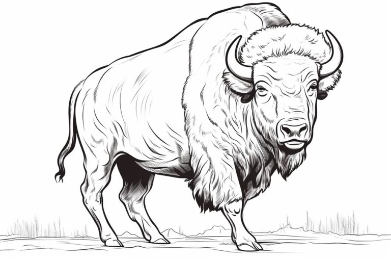 How to draw a Bison