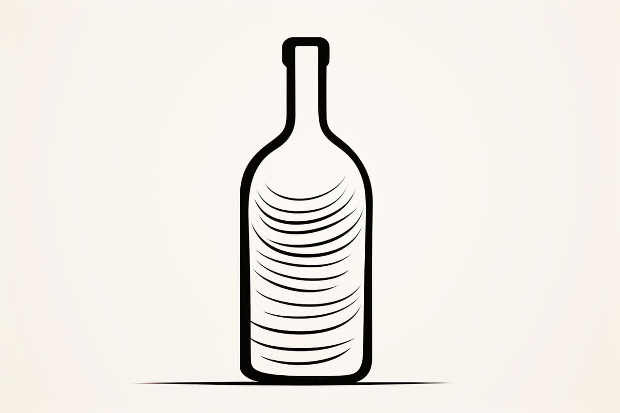how to draw a bottle