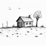 how to draw a cabin