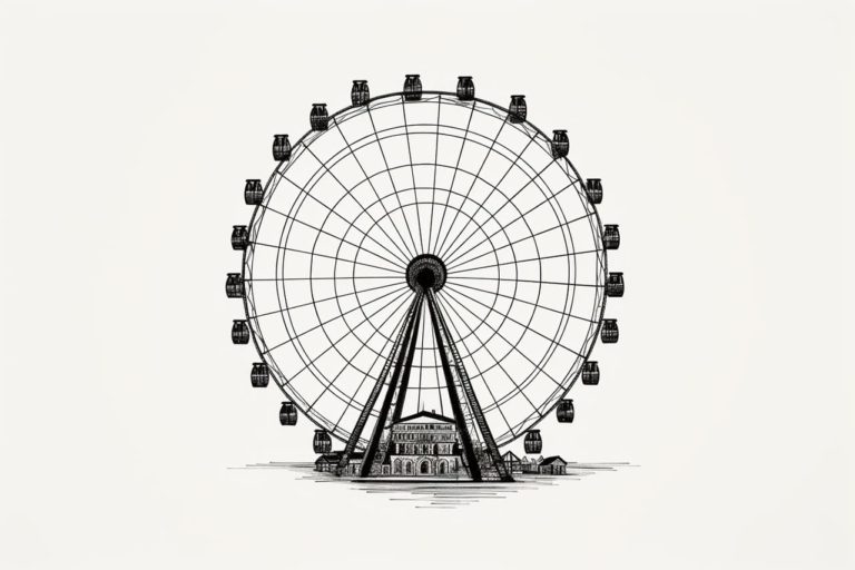 How to draw a Ferris Wheel