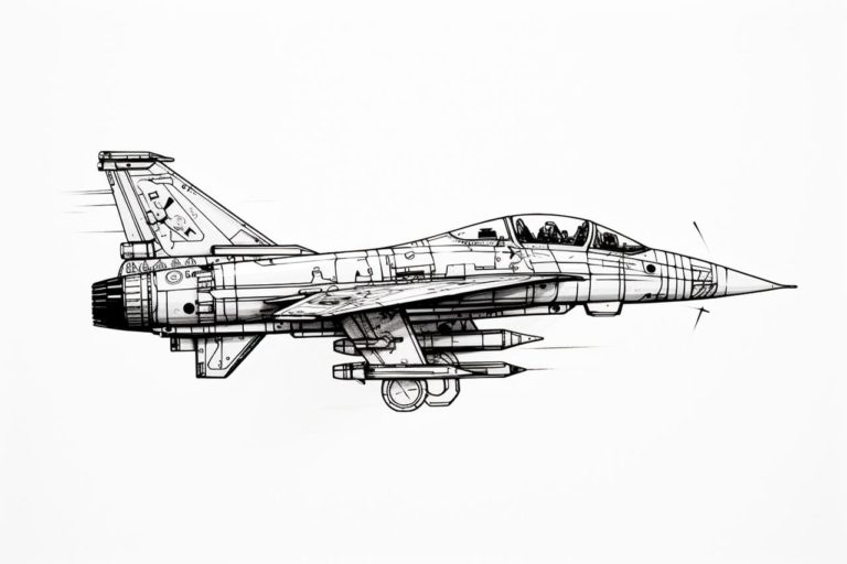 how to draw a fighter jet