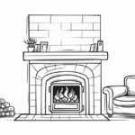 how to draw a fireplace