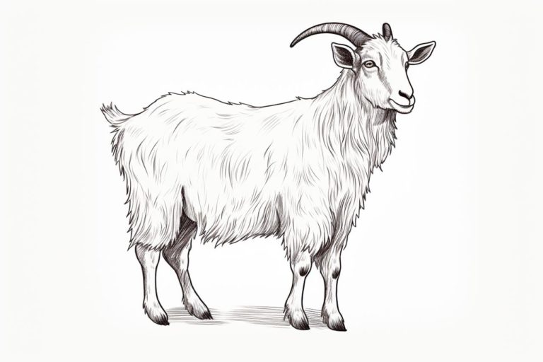 how to draw a goat