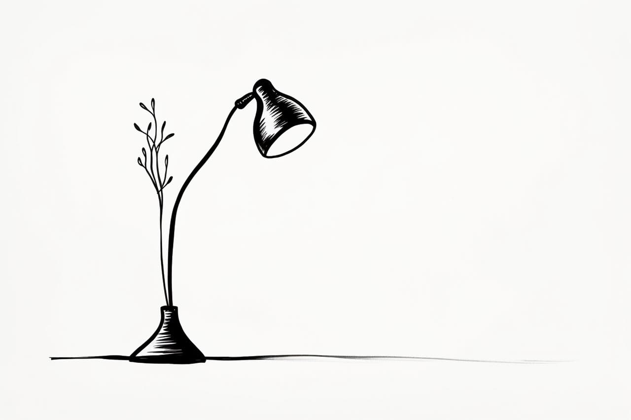 how to draw a lamp