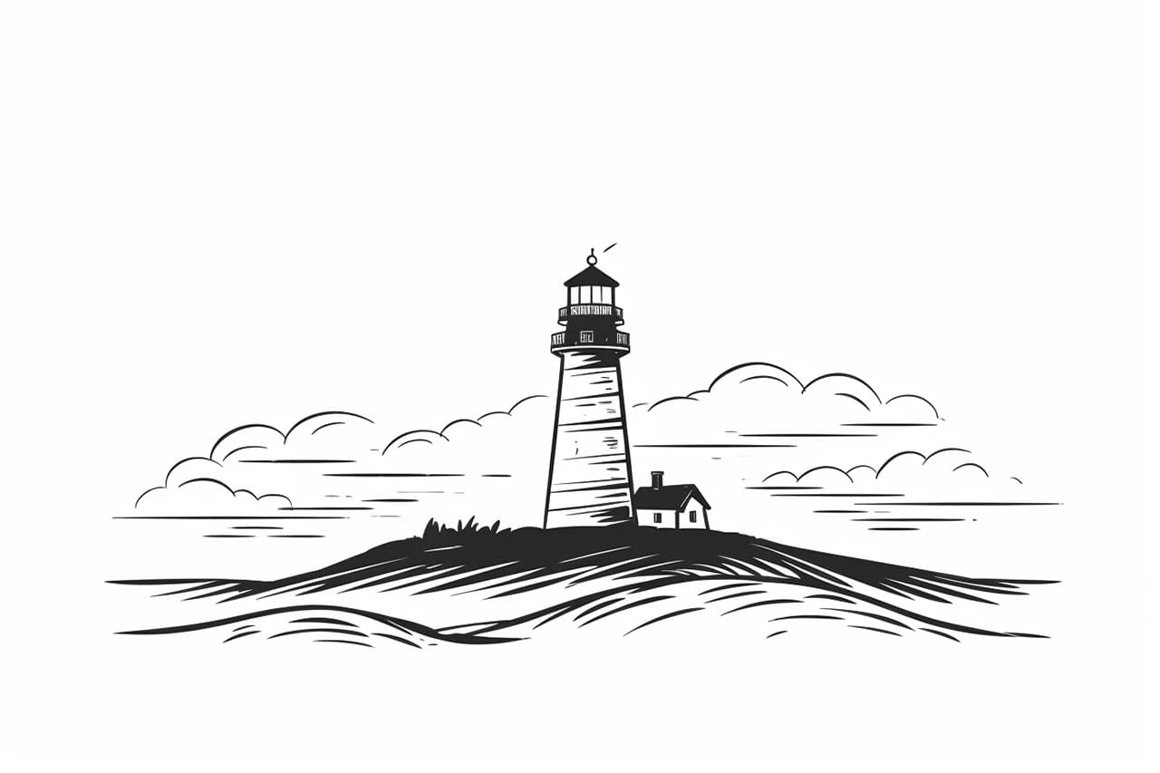 How to draw a lighthouse
