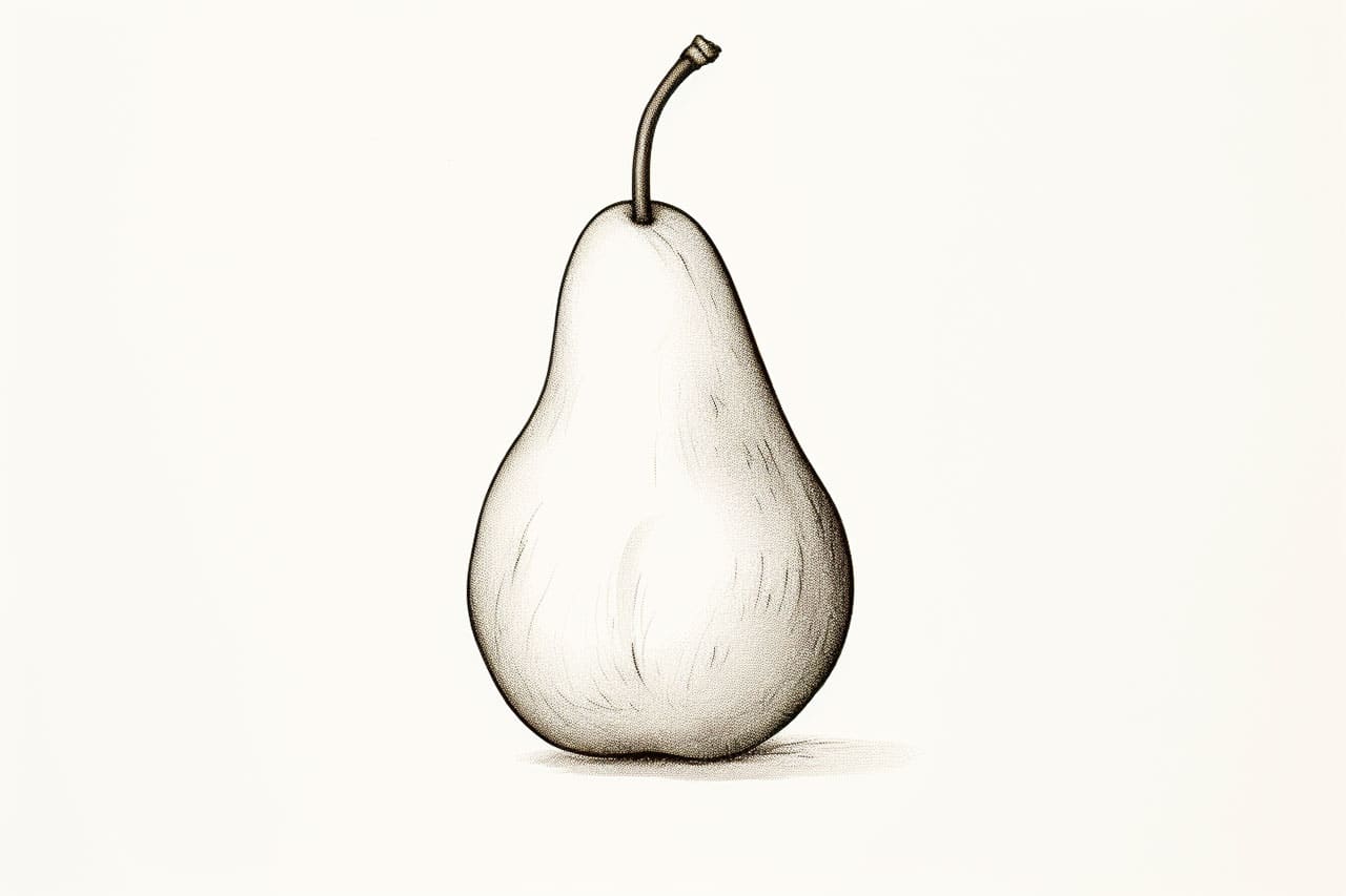 how to draw a pear