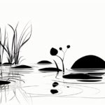 how to draw a pond