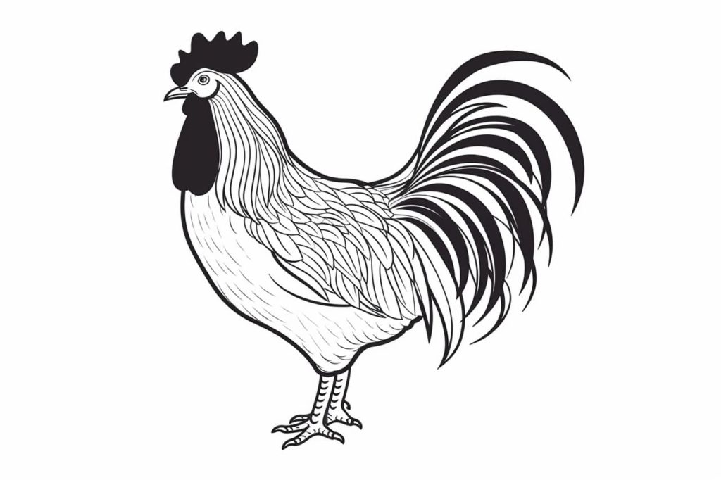 How to Draw a Rooster Yonderoo