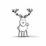 how to draw Rudolph the Red-Nosed Reindeer