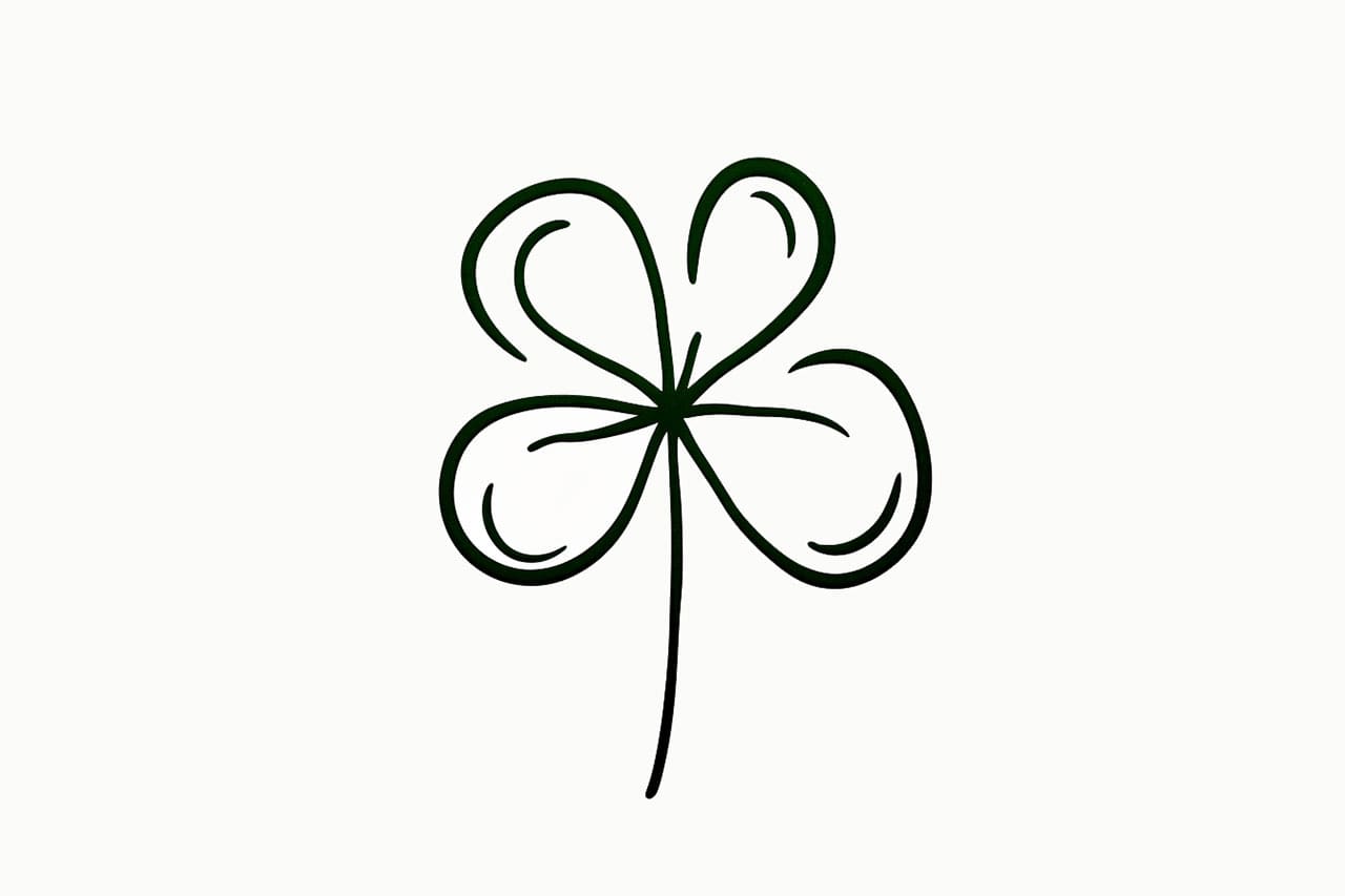 How to draw a shamrock