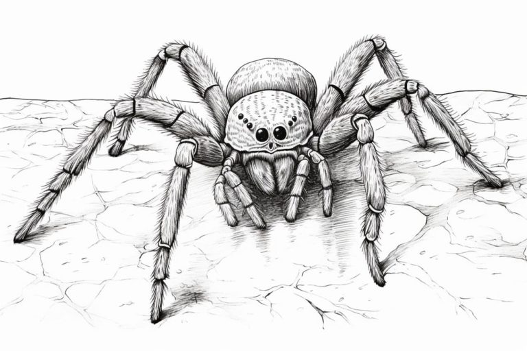 how to draw a tarantula