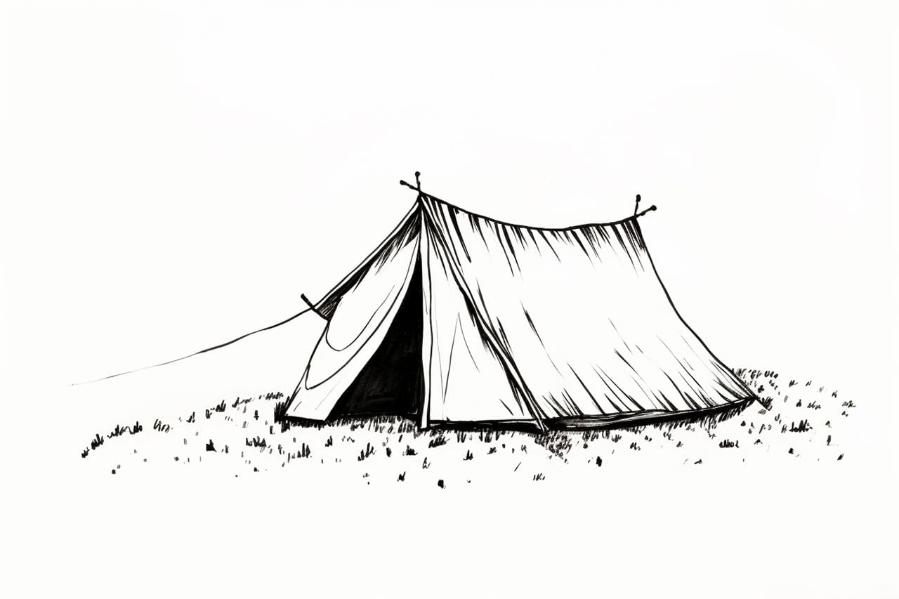 How to Draw a Tent - Yonderoo