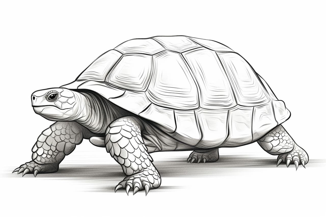 How to draw a tortoise