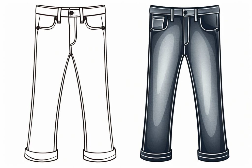How to Draw Jeans - Yonderoo