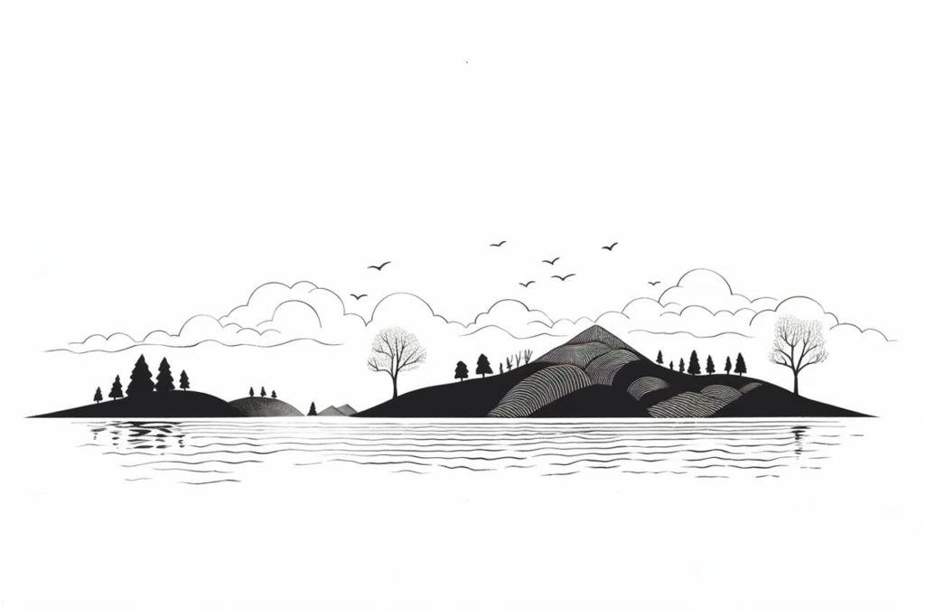 lake drawing