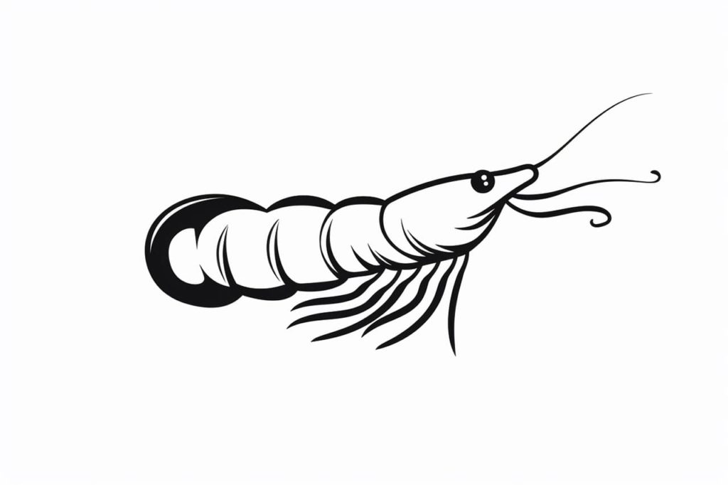 drawing of shrimp
