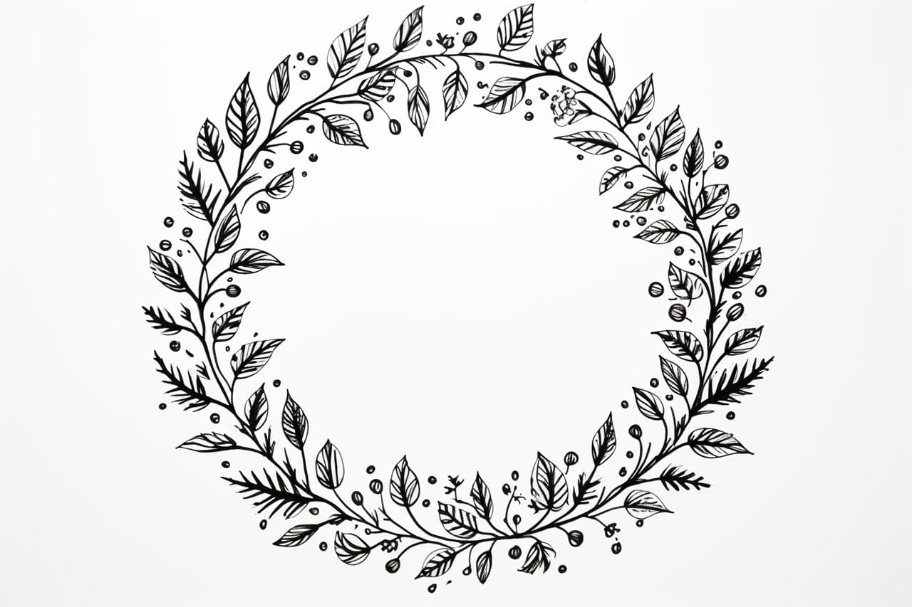 How to Draw a Wreath - Yonderoo