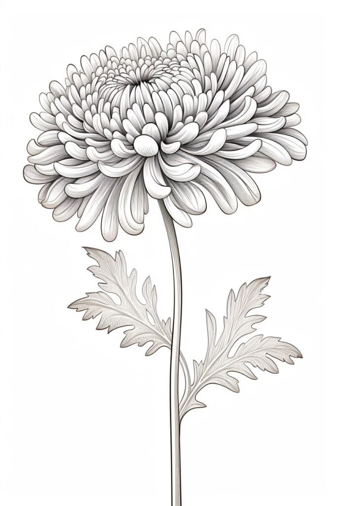 chrysanthemum sketch